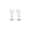 Lote de 2 taburetes de bar HUEVO color blanco