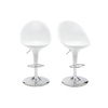 Lote de 2 taburetes de bar HUEVO color blanco
