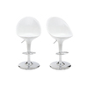 Lote de 2 taburetes de bar HUEVO color blanco image pub1