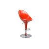 Lote de 2 taburetes de bar HUEVO color naranja