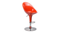 Lote de 2 taburetes de bar HUEVO color naranja