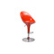 Lote de 2 taburetes de bar HUEVO color naranja