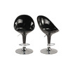 Lote de 2 taburetes de bar HUEVO color negro