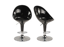 Lote de 2 taburetes de bar HUEVO color negro