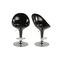 Lote de 2 taburetes de bar HUEVO color negro