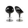Lote de 2 taburetes de bar HUEVO color negro image pub1