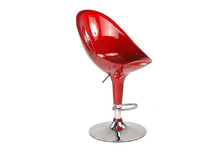 Lote de 2 taburetes de bar HUEVO color rojo burdeos