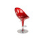 Lote de 2 taburetes de bar HUEVO color rojo burdeos