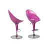 Lote de 2 taburetes de bar HUEVO color rosa