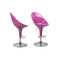 Lote de 2 taburetes de bar HUEVO color rosa