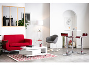 Lote de 2 taburetes de bar WAVES color blanco