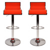 Lote de 2 taburetes de bar WAVES color naranja