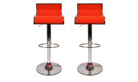 Lote de 2 taburetes de bar WAVES color naranja