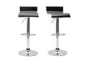 Lote de 2 taburetes de bar WAVES color negro