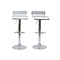 Lote de 2 taburetes de bar WAVES color plateado