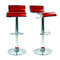 Lote de 2 taburetes de bar WAVES  color rojo