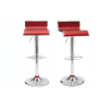 Lote de 2 taburetes de bar WAVES  color rojo burdeos
