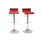 Lote de 2 taburetes de bar WAVES  color rojo burdeos