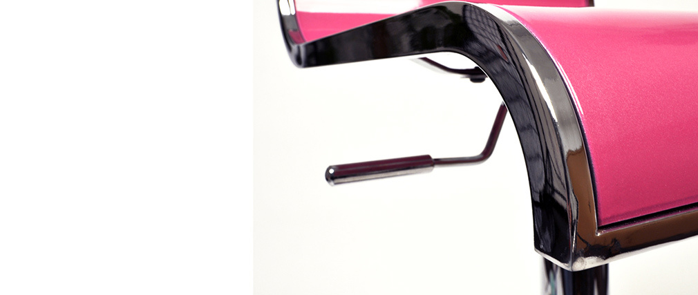 Lote de 2 taburetes de bar WAVES color rosa