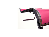 Lote de 2 taburetes de bar WAVES color rosa