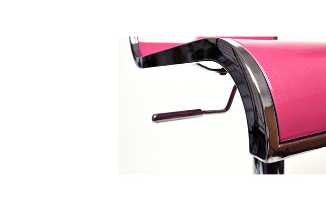 Lote de 2 taburetes de bar WAVES color rosa