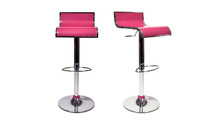 Lote de 2 taburetes de bar WAVES color rosa