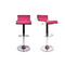 Lote de 2 taburetes de bar WAVES color rosa