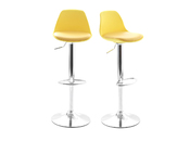 Lote de 2 taburetes de dise&ntilde;o amarillos STEEVY