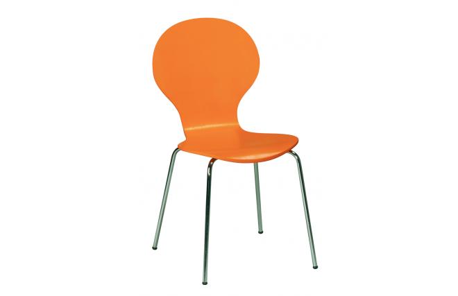 Lote de 4 sillas de cocina/comedor de color naranja Abigail