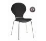 Lote de 4 sillas de cocina/comedor de color negras Abigail