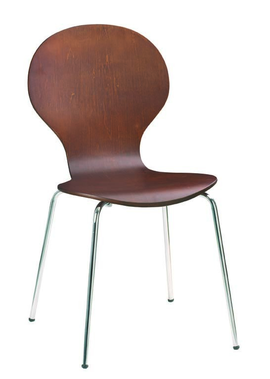 Lote de 4 sillas de cocina/comedor de color wenge Abigail - Miliboo