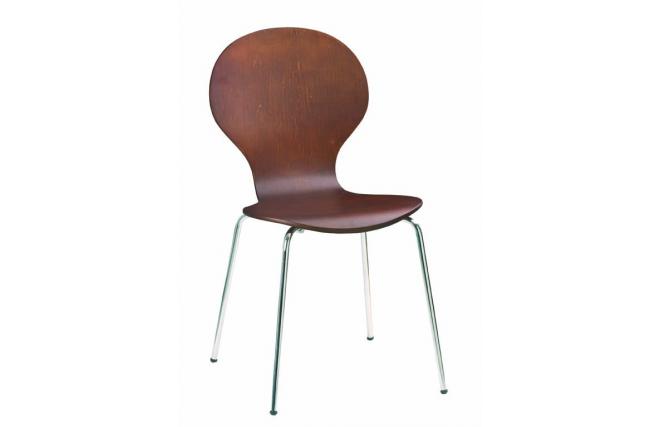 Lote de 4 sillas de cocina/comedor de color wenge Abigail