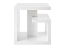 Mesa auxiliar de dise&ntilde;o lacada blanca HALTON
