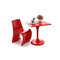 Mesa auxiliar de dise&ntilde;o roja LUNA