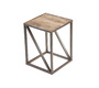 Mesa auxiliar estilo industrial de madera y metal ATELIER