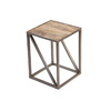 Mesa auxiliar estilo industrial de madera y metal ATELIER