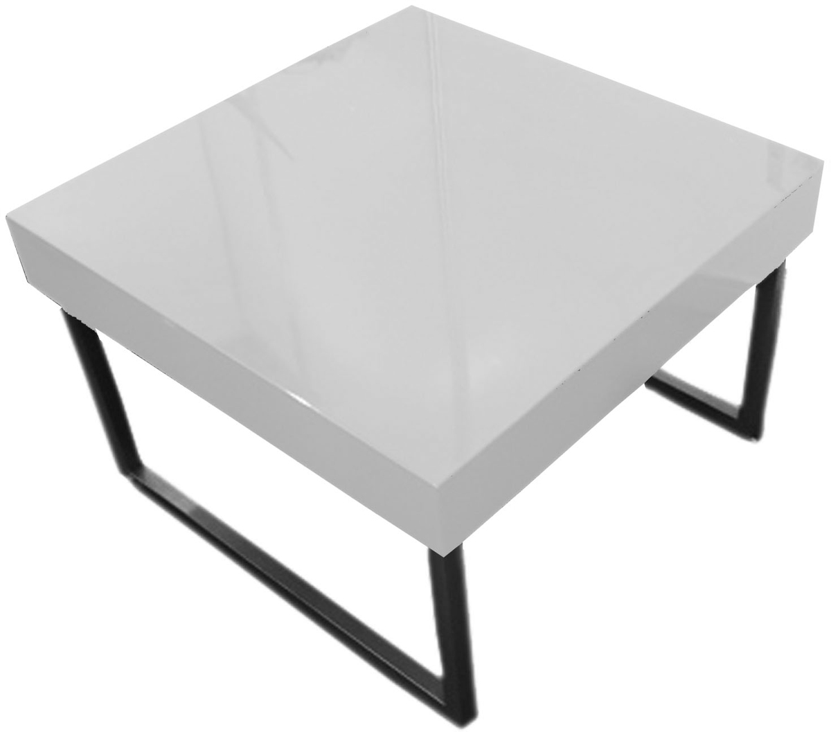 Mesa baja cuadrada MORGAN esmaltada blanca