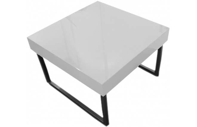 Mesa baja cuadrada MORGAN esmaltada blanca
