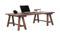 Mesa baja industrial de madera ANTIQUA