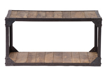 Mesa baja industrial de madera y metal ATELIER