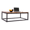 Mesa baja industrial de madera y metal FACTORY