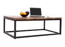 Mesa baja industrial de madera y metal FACTORY