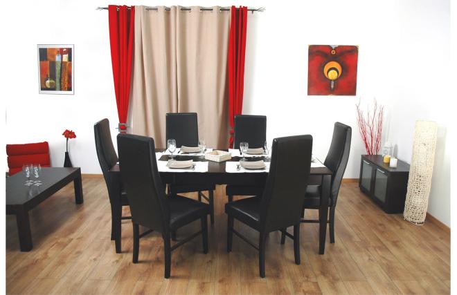 Mesa con alas desplegables Lesley de color wenge