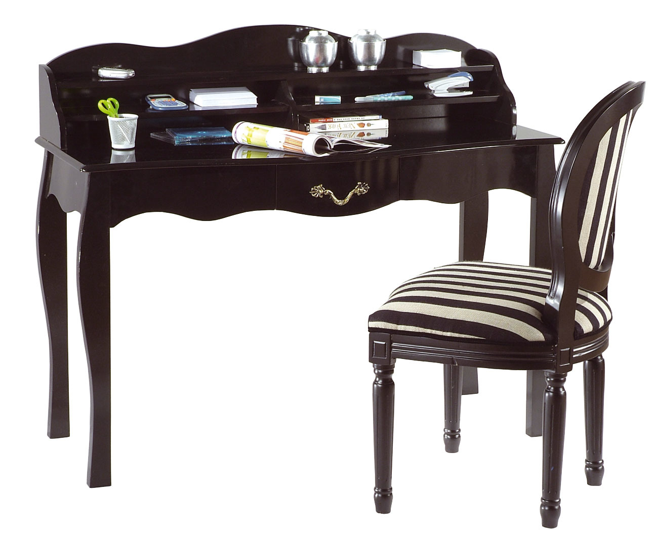 Mesa / consola 1 caj&oacute;n LOUISA � color negro