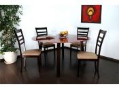 Mesa Dalton Light Cappucino- encimera de cristal rojo
