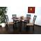 Mesa Dalton Light Cappucino- encimera de cristal rojo