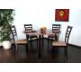 Mesa Dalton Light Cappucino- encimera de cristal rojo