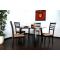 Mesa Dalton Light Cappucino- encimera de cristal rojo