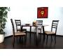 Mesa Dalton Light Cappucino- encimera de cristal rojo
