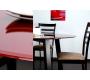 Mesa Dalton Light Cappucino- encimera de cristal rojo